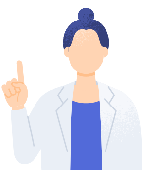 案内をする医療系スタッフのイラスト